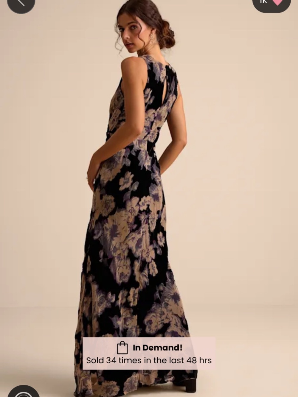 Lulus Ramonda Black Velvet Burnout Sleeveless Maxi Dress - Size XL - Picture 3 of 4